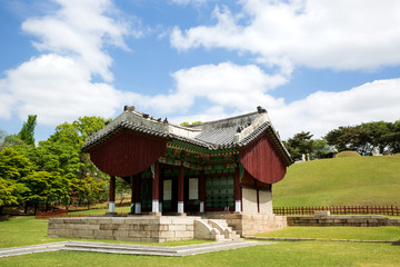Fototapeta na wymiar Yeonghwiwon and Sunginwon Tombs of a royal family during the Joseon Dynasty.