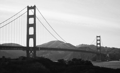 Golden Gate Bridge, San Francisco in BW