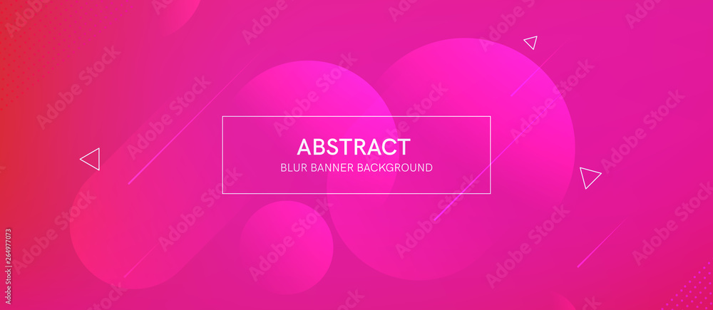 Poster abstract futurictic banner with a gradient shapes and blur