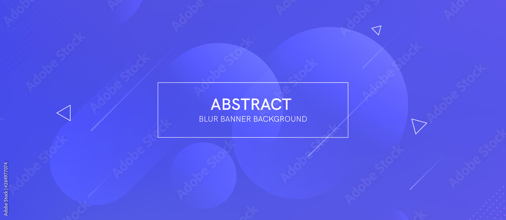 Poster Abstract futurictic banner with a gradient shapes and blur 