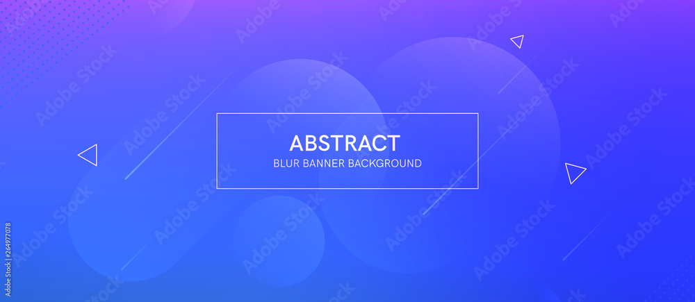 Poster Abstract futurictic banner with a gradient shapes and blur 