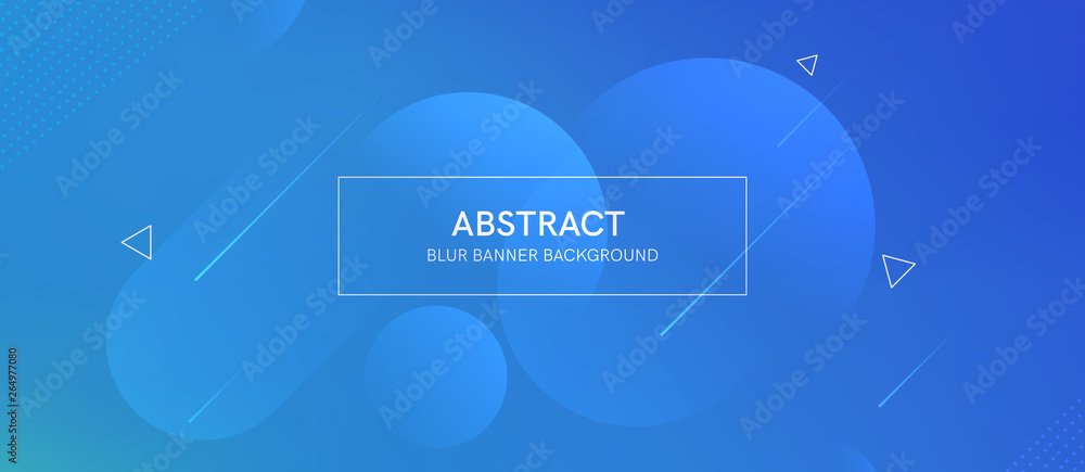 Poster abstract futurictic banner with a gradient shapes and blur