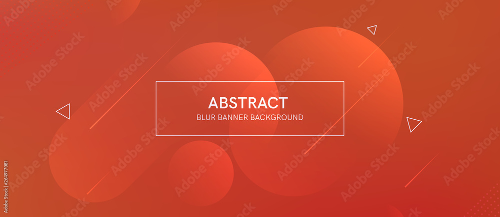 Poster abstract futurictic banner with a gradient shapes and blur