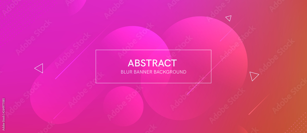 Poster abstract futurictic banner with a gradient shapes and blur