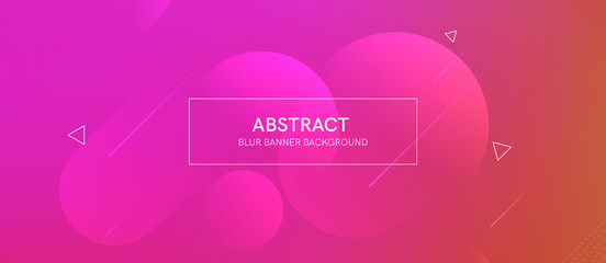 Abstract futurictic banner with a gradient shapes and blur 