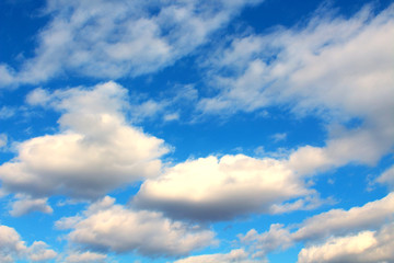 Naklejka na ściany i meble Beautiful cumulus clouds. Background. Landscape.