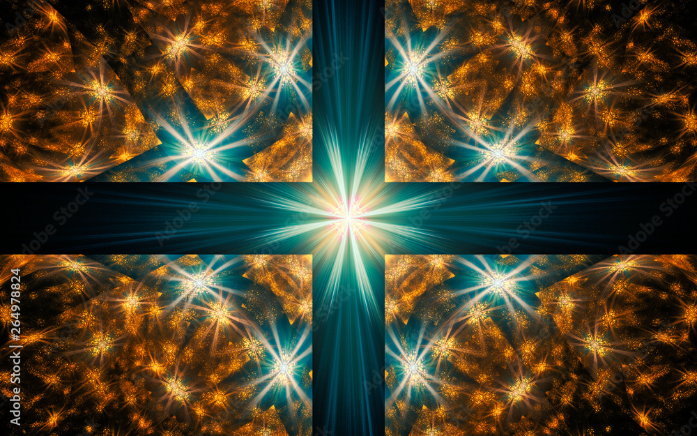 Fototapete digital generated image in the form of abstract geometric shapes of various shades and colors for us