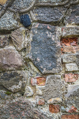 Stone wall in close up - background