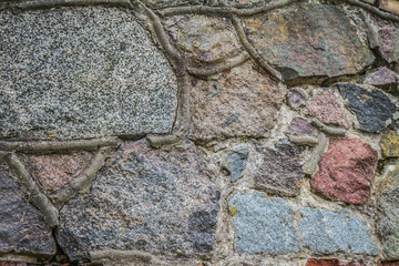 Stone wall in close up - background