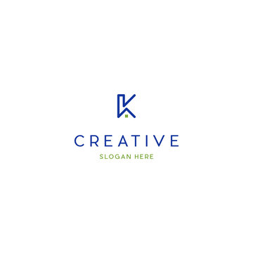Initial letter K home house logo design. Vector illustration of K letter home shaped for company. letter K Home logo design inspiration vector illustration