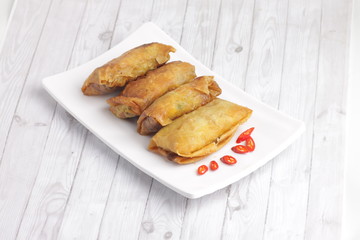 Martabak telur, one of most popular Indonesian food that made from egg and some vegetables