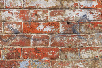 old red brick wall texture background