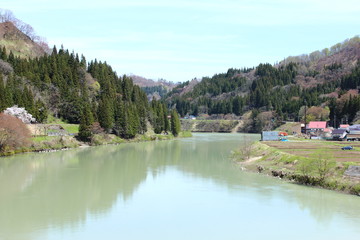 Fototapeta premium Krajobraz miasta Kanayama