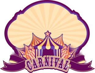 circus retro poster badge