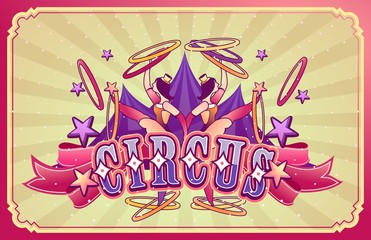 circus retro poster
