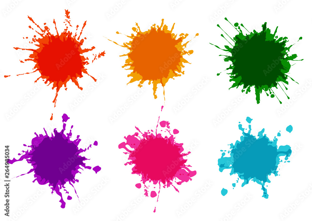 Poster vector set splatter color paint,splatter paint design background,vector illustration design backgrou
