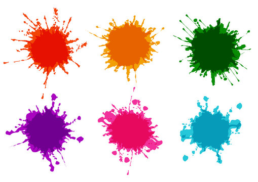 vector set splatter color paint,splatter paint design background,Vector illustration design background