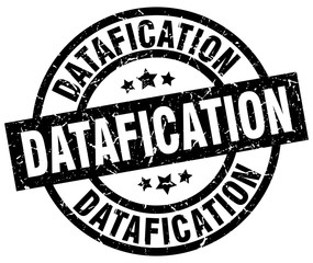 datafication round grunge black stamp