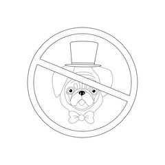 No dog entry outline