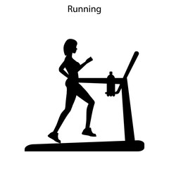 Running workout illustration silhouette