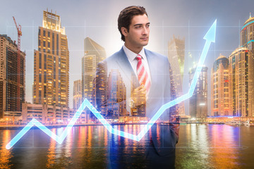 Businessman in stock trading concept