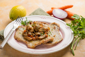 veal escalope with mushroom