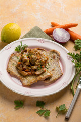 veal escalope with mushroom