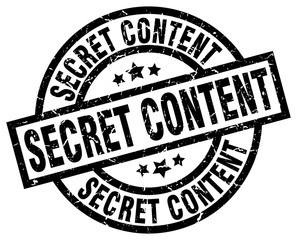 secret content round grunge black stamp