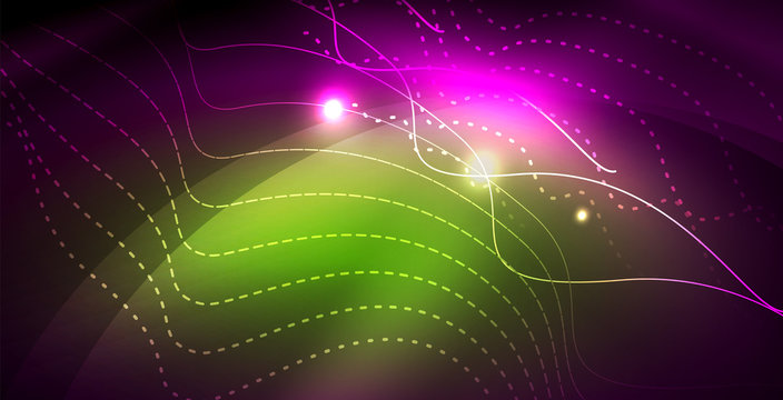 Shiny neon space background