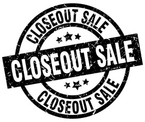 closeout sale round grunge black stamp