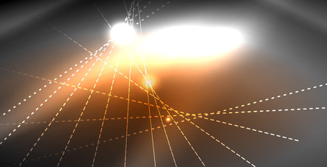 Glossy shiny glowing neon waves