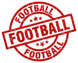 football round red grunge stamp