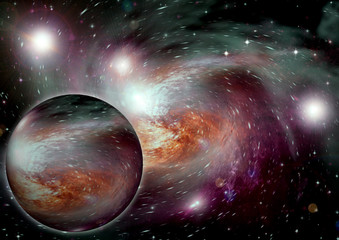 galaxy in a free space