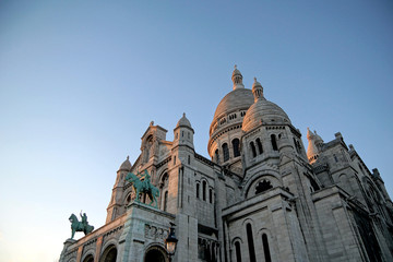 Sacre Coeur bathed in Evening Sunlight