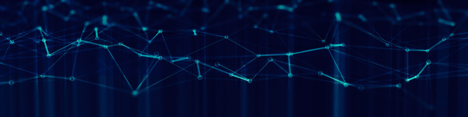 Modern triangles connection technology background