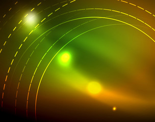 Shiny circles glowing abstract background