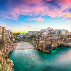 Fototapeta premium Sunset at Cala Paura gulf
