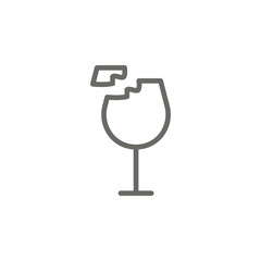 Brick, chip, glass vector icon . Simple element illustration from UI concept. Brick, chip, glass vector icon . Cargo Icon Vector Illustration.