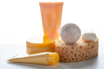 Sponge and shower accessories.