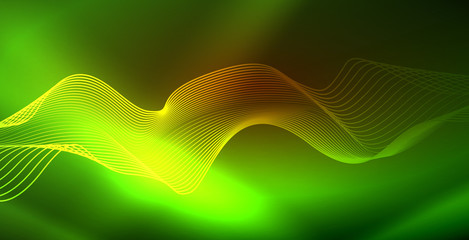 Neon wave background