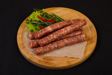 Pork sausages for grill