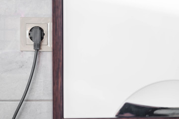 The location of electrical outlets in the bathroom, so that was not visible and did not interfere