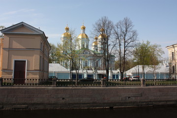  view of the canal and the dome of the temple  