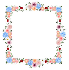 flowers decoration frame 