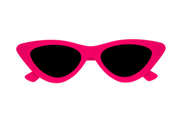 Fashion Pink Sunglassess isolated on white backgound