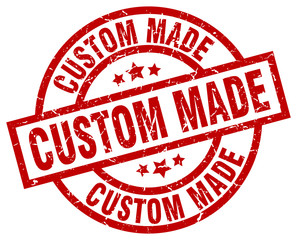 custom made round red grunge stamp