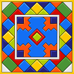 Mexican talavera ceramic tile pattern.