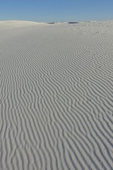 View of the White Sands National Monument with its gypsum sand dunes in the northern Chihuahuan Desert in New Mexico, United States