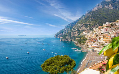 Beautiful Positano, Amalfi Coast in Campania, Italy
