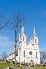 The St. Mary`s Maternity and St. Michael the Archangel neogothic Church in Boleslaw (Poland).